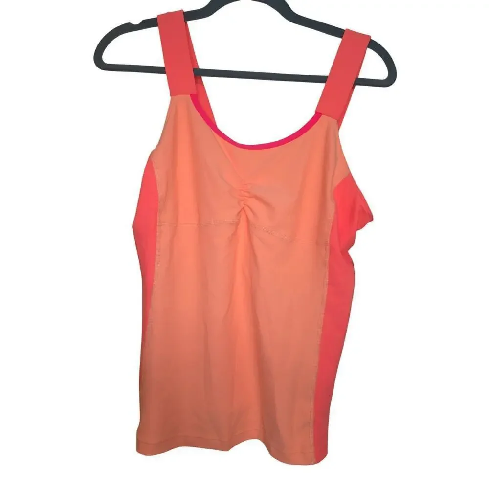Xersion Womens Orange & Pink Medium Support Bra Tank Top L - Picture 6 of 11